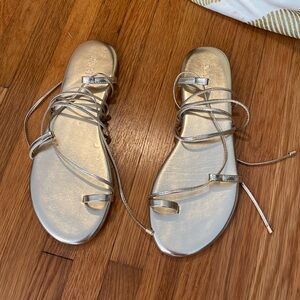 NEW Gold lace-up sandals. Size 8 AmazonParty brand
